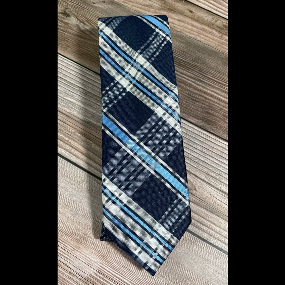 Nick Graham Everywhere Blue White Plaid Tie